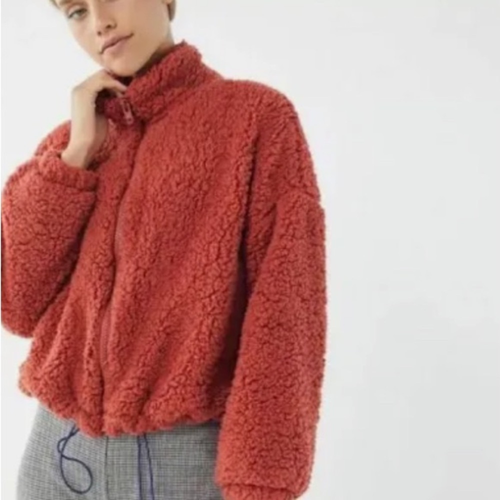 urban outfitters sherpa teddy jacket